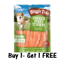 Buy 1 Get 1 Free Waggin Train Dog Treats Coupon